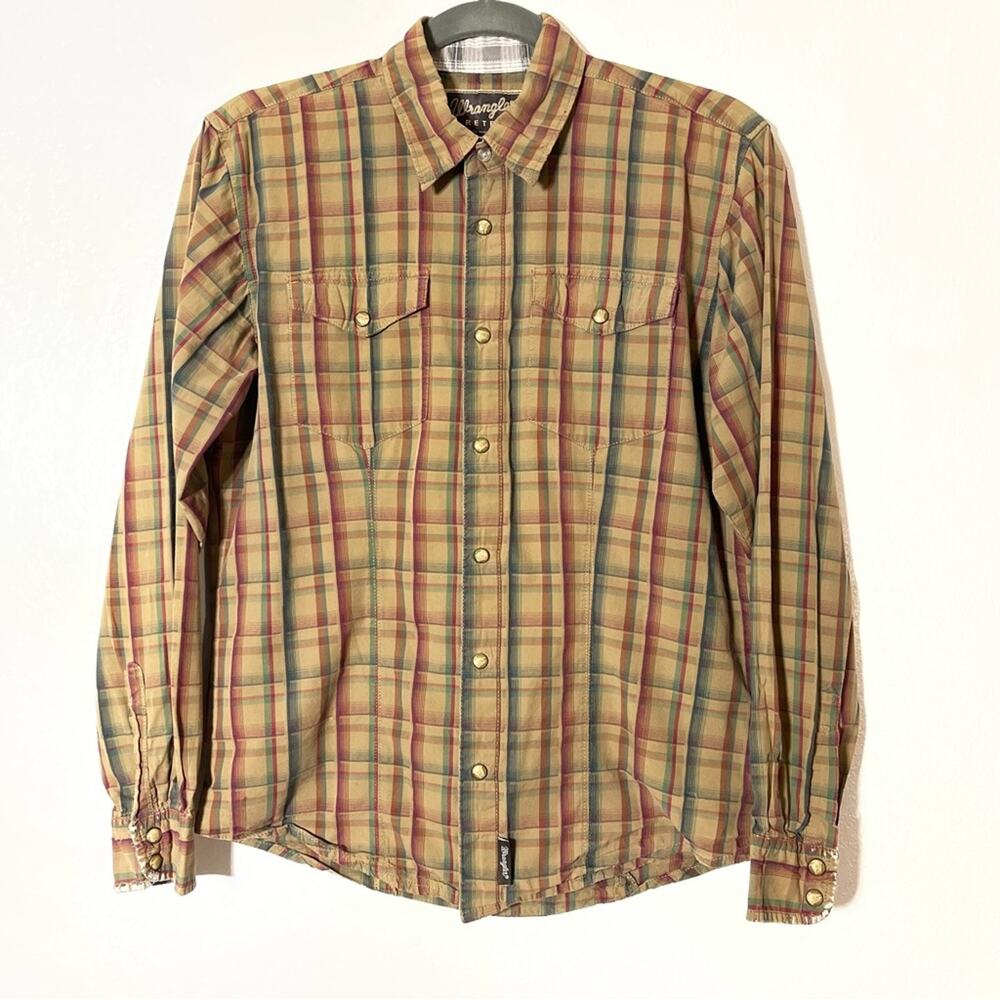 Wrangler Retro, Plaid Snap Shirt Long Sleeve. Size XL(14/16) Good used condition